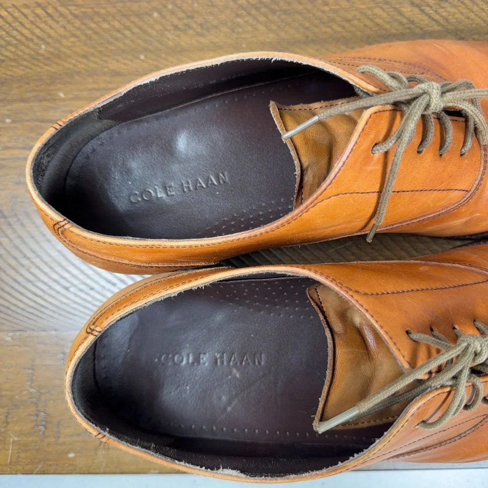 Cole Haan Shoes Mens US 11.5 M‎ Brown Williams Cap Toe Lace Up Leather Oxford